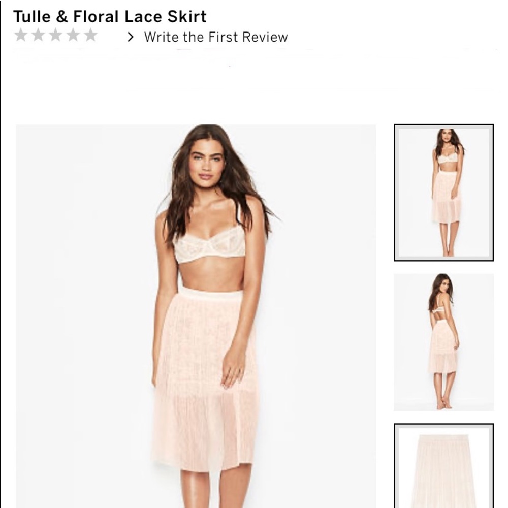 Victoria Secret Tulle & Floral Lace Skirt